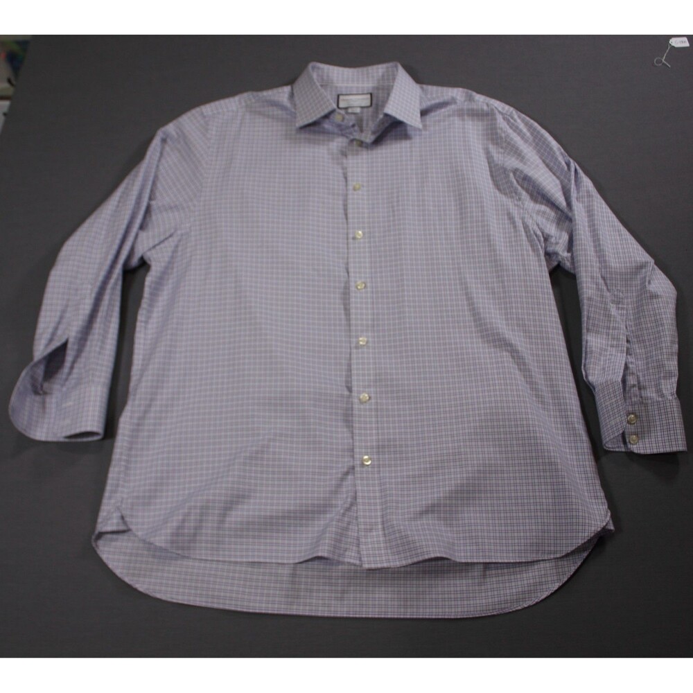 Charles Tyrwhitt Classic Fit Purple Shirt Egyptian Cotton Mens Dress 17.5 34